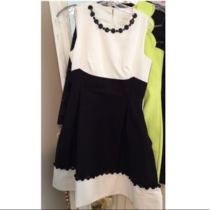 Like new Kate Spade black and white cocktail dress
